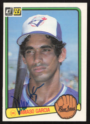 Damaso Garcia Autographed 1983 Donruss Card #54 Toronto Blue Jays SKU #263711