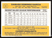 Damaso Garcia Autographed 1983 Donruss Card #54 Toronto Blue Jays SKU #263711