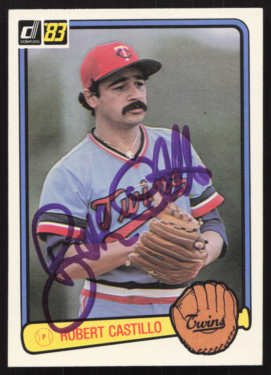 Robert Bobby Castillo Autographed 1983 Donruss Card #102 Minnesota Twins SKU #263713