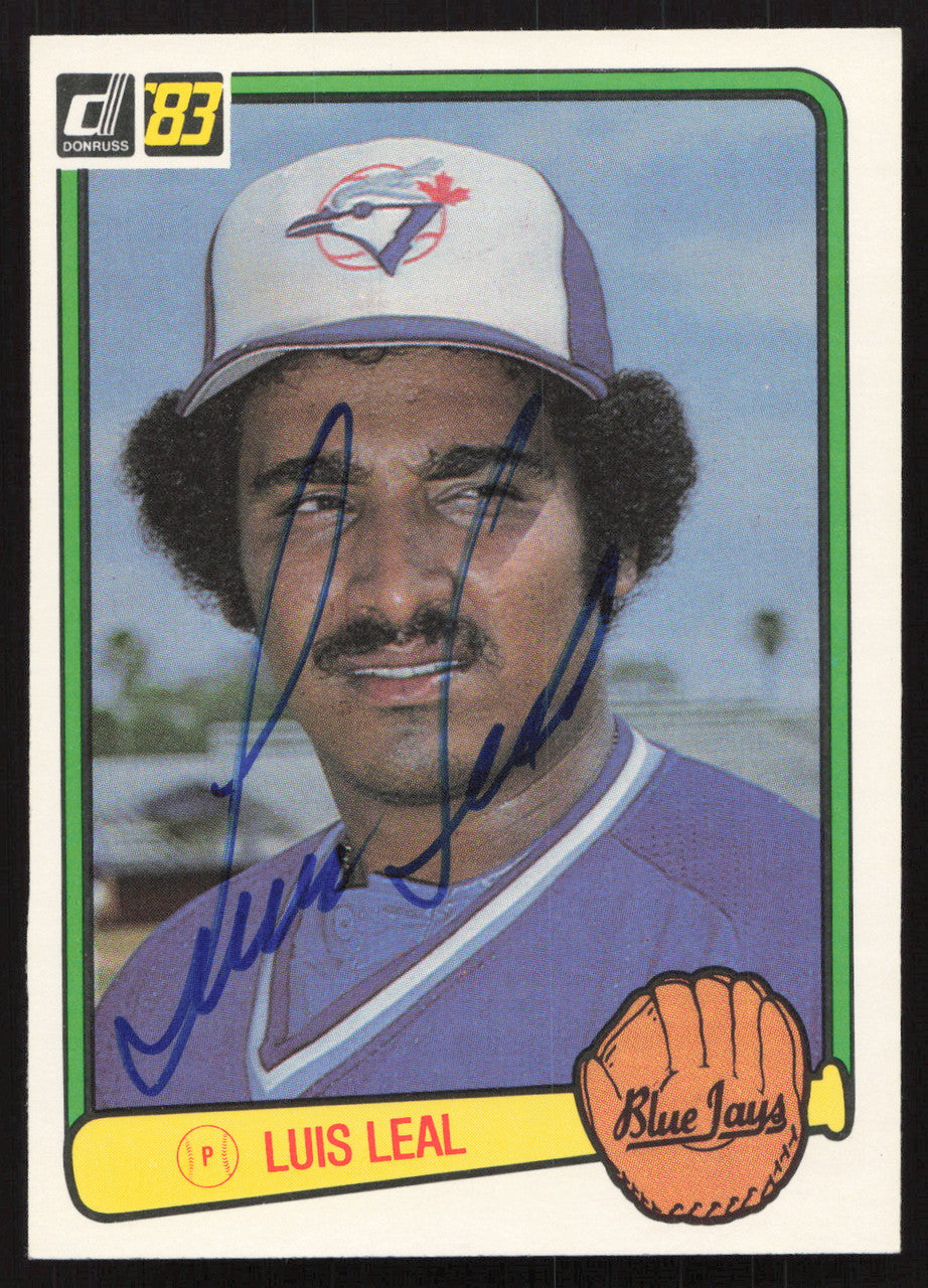 Luis Leal Autographed 1983 Donruss Card #129 Toronto Blue Jays SKU #263714