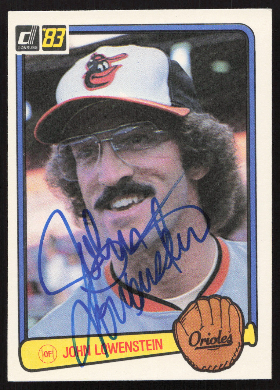 John Lowenstein Autographed 1983 Donruss Card #153 Baltimore Orioles SKU #263718