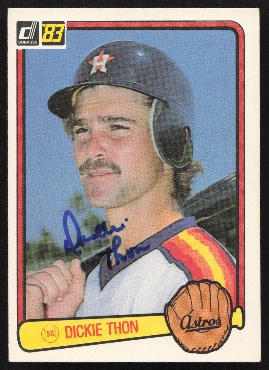 Dickie Thon Autographed 1983 Donruss Card #191 Houston Astros SKU #263719