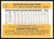 Dickie Thon Autographed 1983 Donruss Card #191 Houston Astros SKU #263719