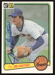 Jim Gantner Autographed 1983 Donruss Card #232 Milwaukee Brewers SKU #263720