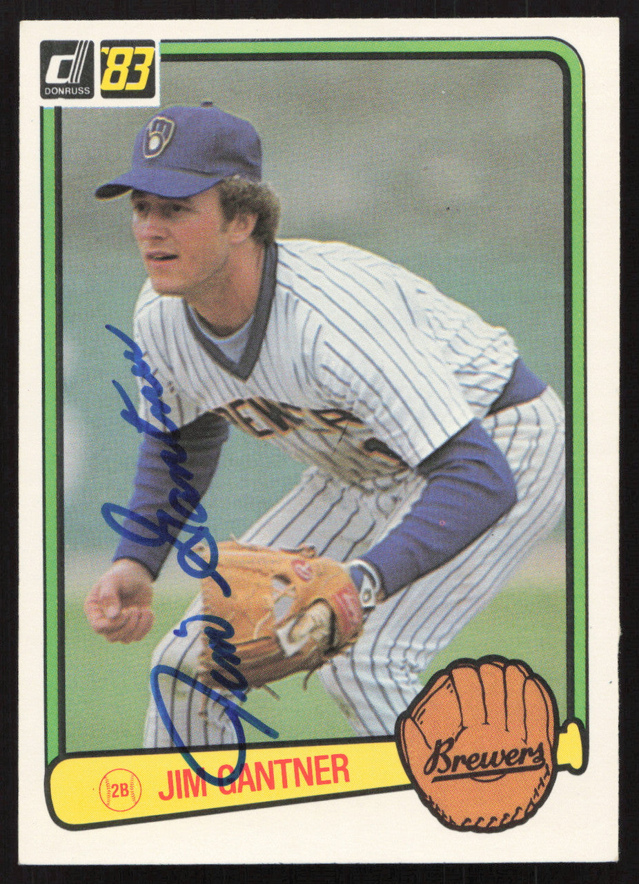 Jim Gantner Autographed 1983 Donruss Card #232 Milwaukee Brewers SKU #263721