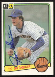 Jim Gantner Autographed 1983 Donruss Card #232 Milwaukee Brewers SKU #263722