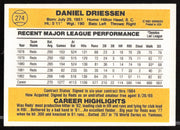 Dan Driessen Autographed 1983 Donruss Card #274 Cincinnati Reds SKU #263725