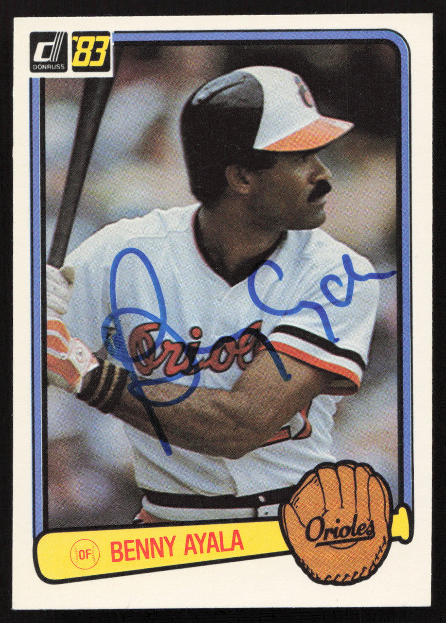 Benny Ayala Autographed 1983 Donruss Card #331 Baltimore Orioles SKU #263727
