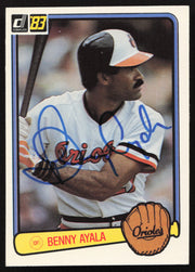 Benny Ayala Autographed 1983 Donruss Card #331 Baltimore Orioles SKU #263728
