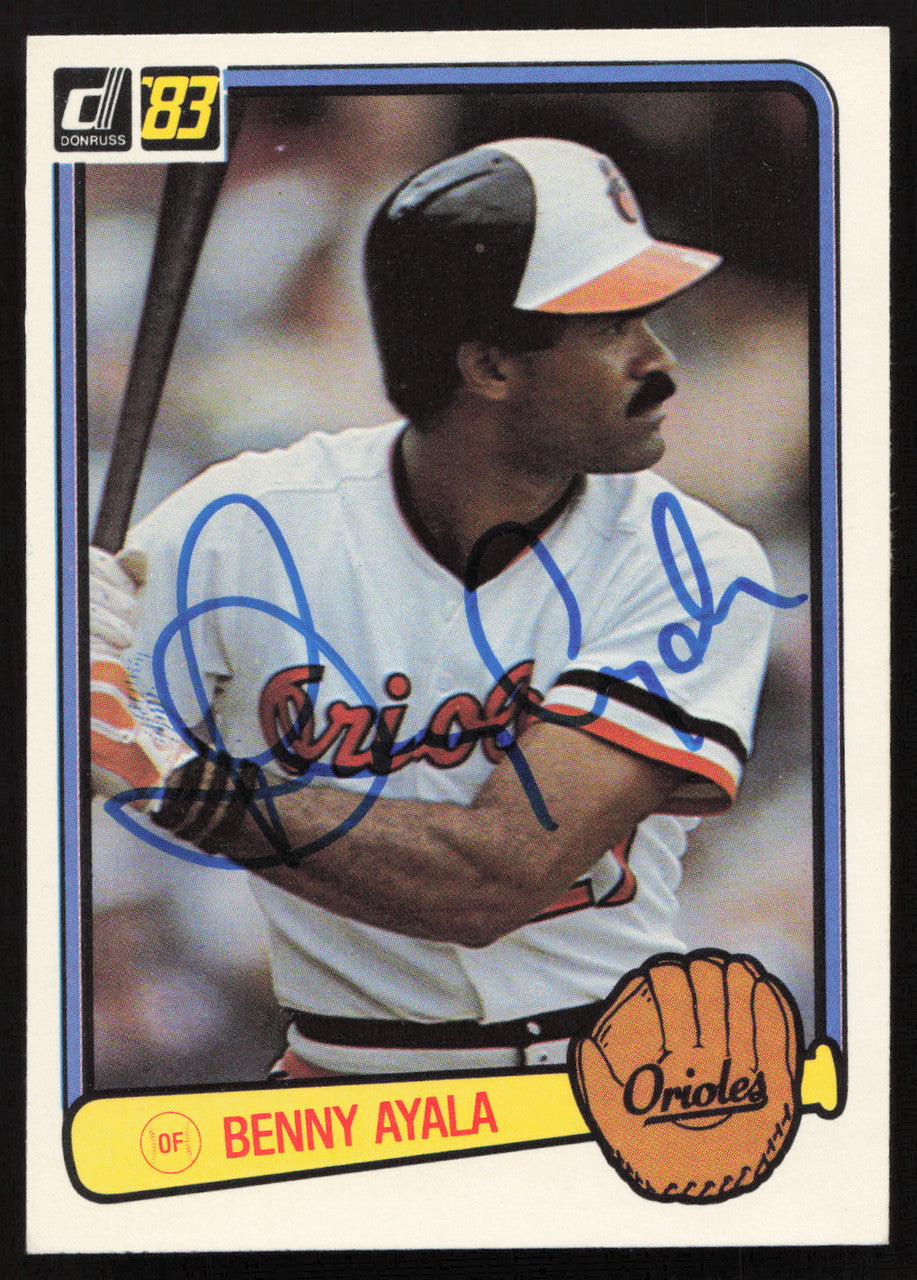 Benny Ayala Autographed 1983 Donruss Card #331 Baltimore Orioles SKU #263728