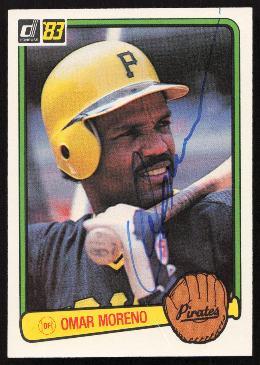 Omar Moreno Autographed 1983 Donruss Card #347 Pittsburgh Pirates SKU #263729