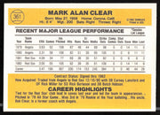 Mark Clear Autographed 1983 Donruss Card #361 Boston Red Sox SKU #263730