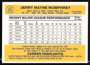 Jerry Mumphrey Autographed 1983 Donruss Card #360 New York Yankees SKU #263731