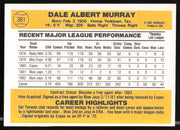Dale Murray Autographed 1983 Donruss Card #381 Toronto Blue Jays SKU #263734