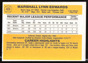 Marshall Edwards Autographed 1983 Donruss Card #406 Milwaukee Brewers SKU #263737