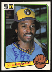 Marshall Edwards Autographed 1983 Donruss Card #406 Milwaukee Brewers SKU #263738