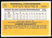 Marshall Edwards Autographed 1983 Donruss Card #406 Milwaukee Brewers SKU #263738