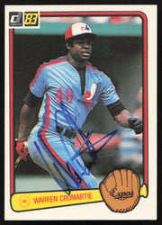 Warren Cromartie Autographed 1983 Donruss Card #466 Montreal Expos SKU #263743