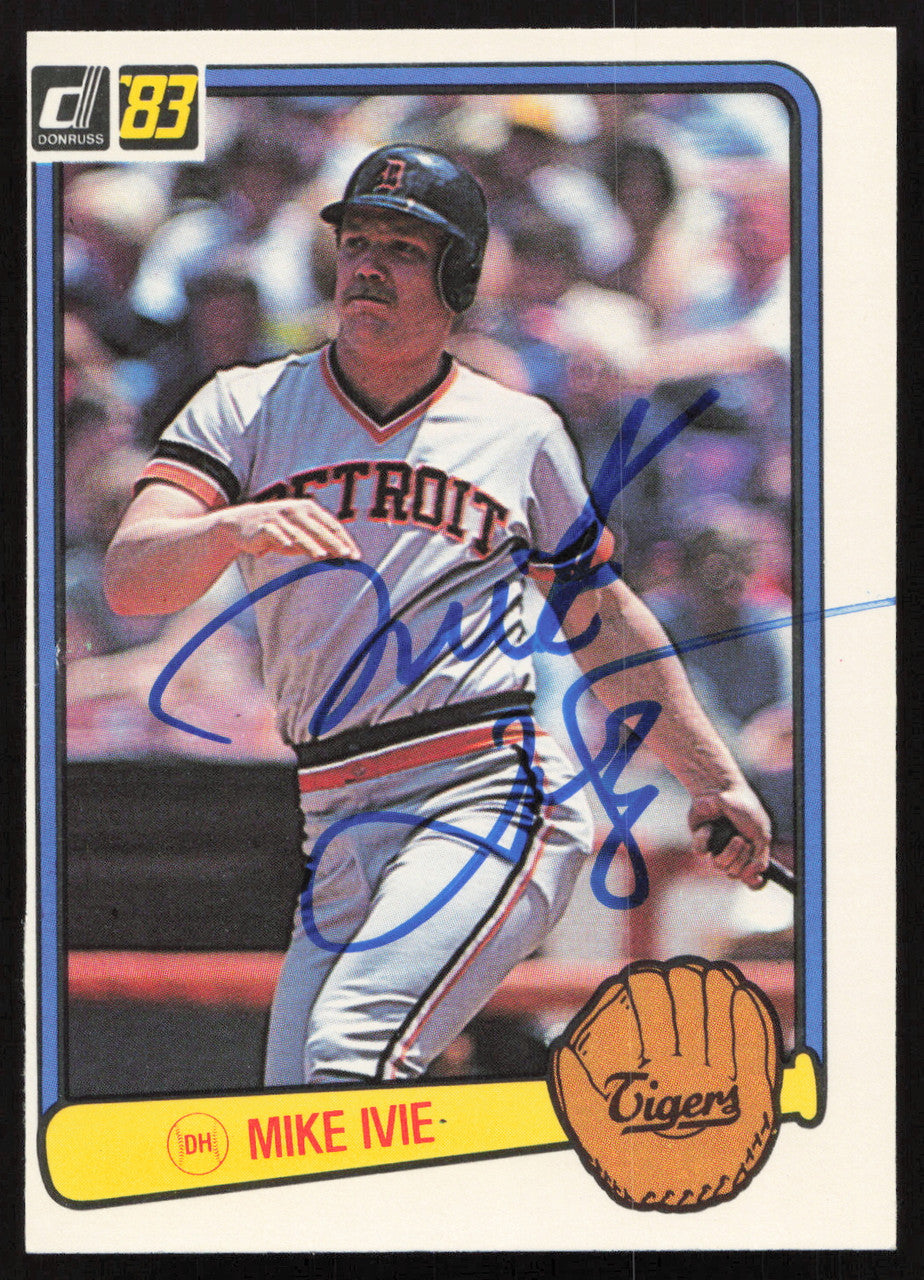 Mike Ivie Autographed 1983 Donruss Card #485 Detroit Tigers SKU #263747