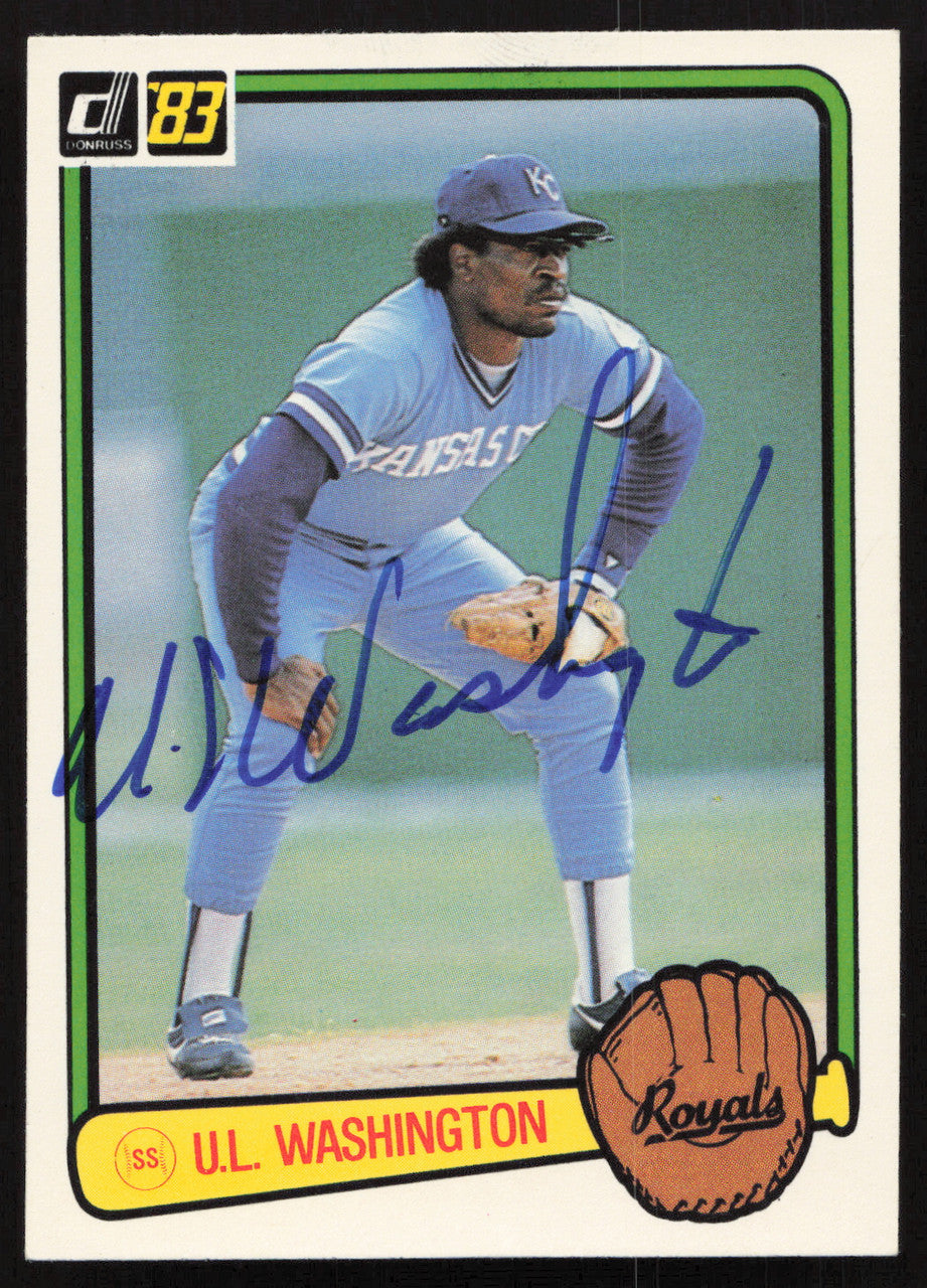 U.L. Washington Autographed 1983 Donruss Card #490 Kansas City Royals SKU #263748