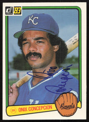Onix Concepcion Autographed 1983 Donruss Card #516 Kansas City Royals SKU #263749