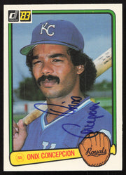 Onix Concepcion Autographed 1983 Donruss Card #516 Kansas City Royals SKU #263751