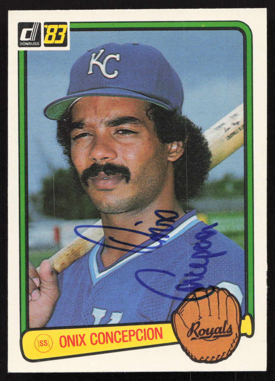 Onix Concepcion Autographed 1983 Donruss Card #516 Kansas City Royals SKU #263751