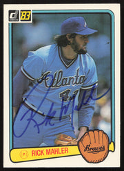 Rick Mahler Autographed 1983 Donruss Card #527 Atlanta Braves SKU #263752