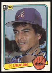 Carlos Diaz Autographed 1983 Donruss Card #562 Atlanta Braves SKU #263758