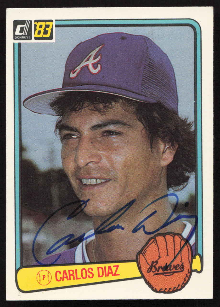 Carlos Diaz Autographed 1983 Donruss Card #562 Atlanta Braves SKU #263758
