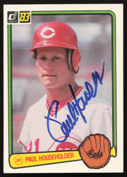 Paul Householder Autographed 1983 Donruss Card #566 Cincinnati Reds SKU #263759