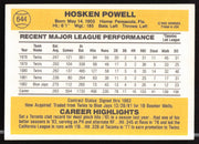 Hosken Powell Autographed 1983 Donruss Card #644 Toronto Blue Jays SKU #263764