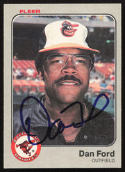 Dan Ford Autographed 1983 Fleer Card #61 Baltimore Orioles SKU #263768