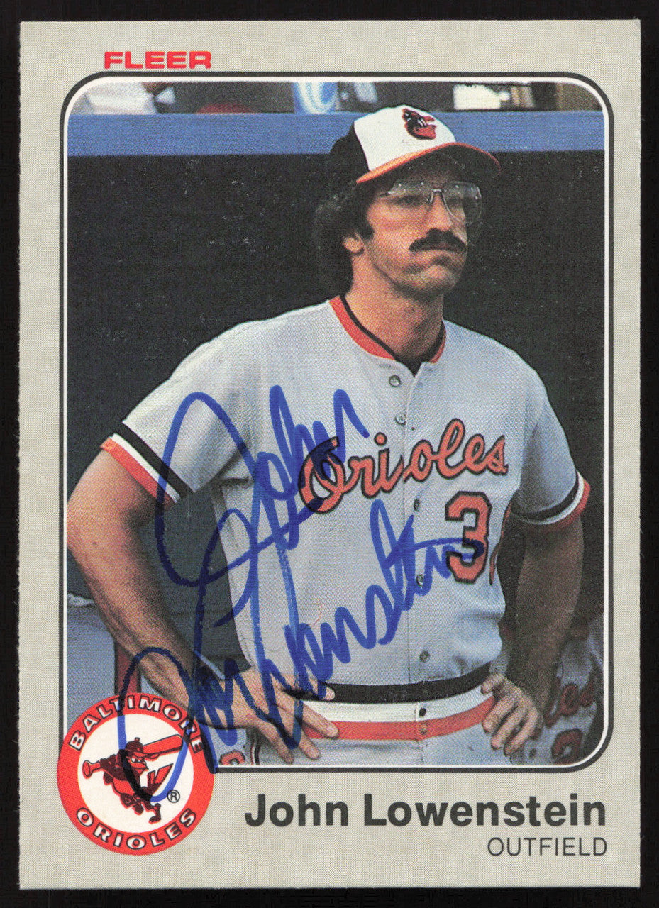 John Lowenstein Autographed 1983 Fleer Card #63 Baltimore Orioles SKU #263769