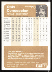 Onix Concepcion Autographed 1983 Fleer Card #110 Kansas City Royals SKU #263772