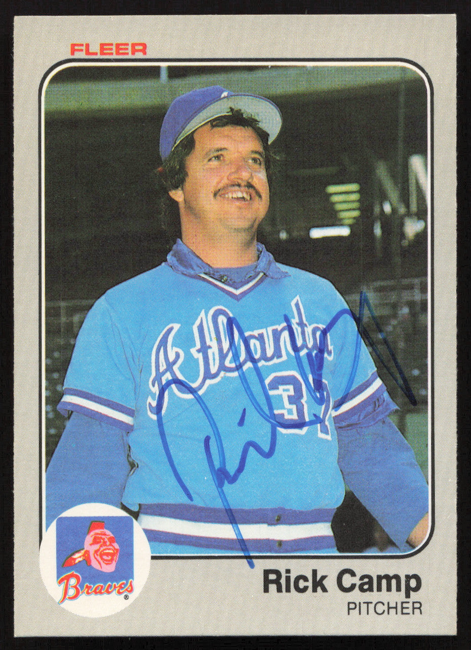 Rick Camp Autographed 1983 Fleer Card #133 Atlanta Braves SKU #263773