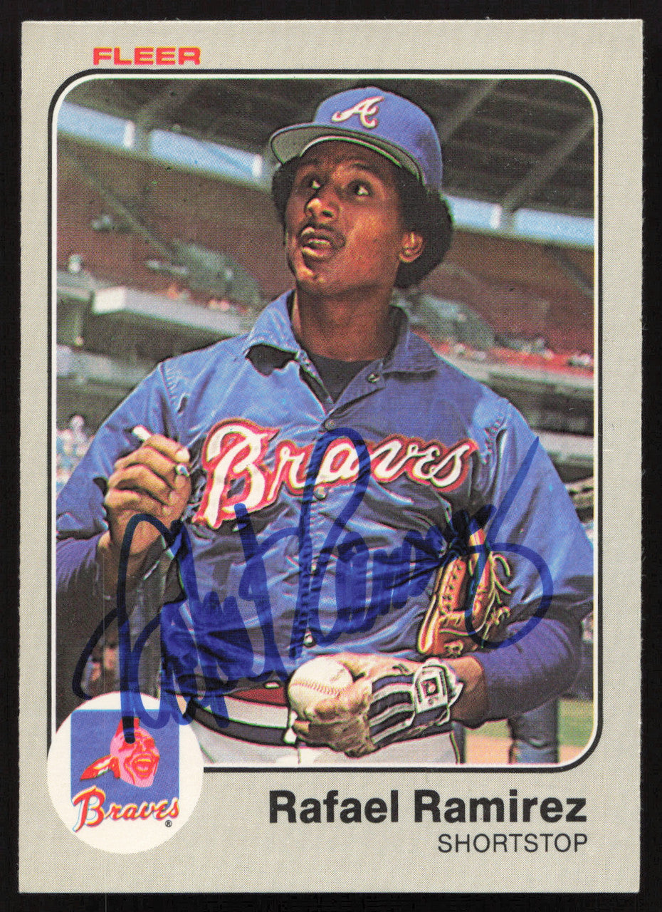 Rafael Ramirez Autographed 1983 Fleer Card #146 Atlanta Braves SKU #263775