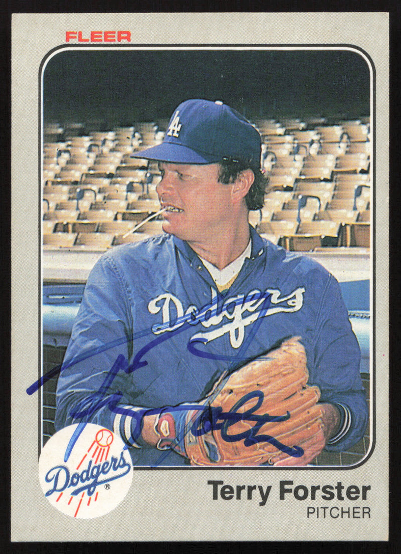 Terry Forster Autographed 1983 Fleer Card #205 Los Angeles Dodgers SKU #263779