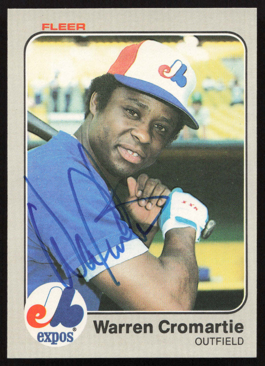 Warren Cromartie Autographed 1983 Fleer Card #279 Montreal Expos SKU #263783