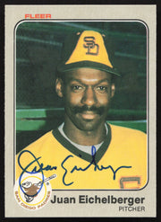 Juan Eichelberger Autographed 1983 Fleer Card #358 San Diego Padres SKU #263786