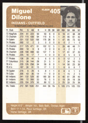 Miguel Dilone Autographed 1983 Fleer Card #405 Cleveland Indians SKU #263790