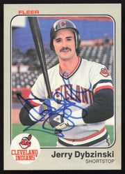 Jerry Dybzinski Autographed 1983 Fleer Card #406 Cleveland Indians SKU #263791