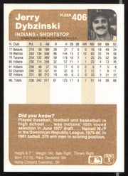 Jerry Dybzinski Autographed 1983 Fleer Card #406 Cleveland Indians SKU #263791