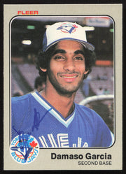 Damaso Garcia Autographed 1983 Fleer Card #427 Toronto Blue Jays SKU #263792