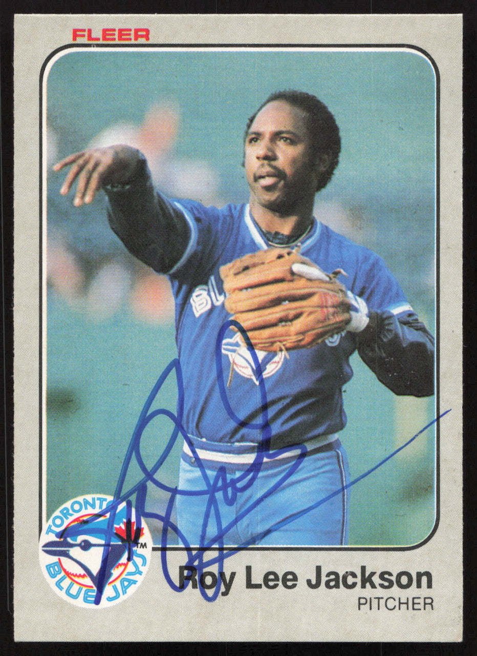 Roy Lee Jackson Autographed 1983 Fleer Card #431 Toronto Blue Jays SKU #263793