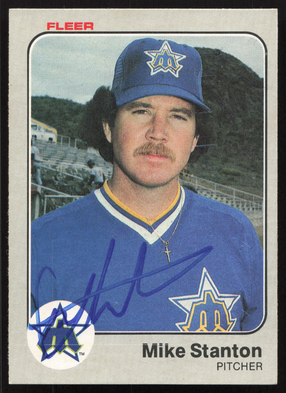 Mike Stanton Autographed 1983 Fleer Card #486 Seattle Mariners SKU #263796