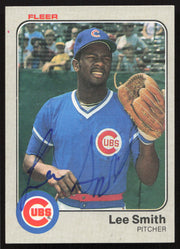 Lee Smith Autographed 1983 Fleer Card #508 Chicago Cubs SKU #263797