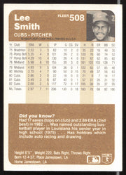 Lee Smith Autographed 1983 Fleer Card #508 Chicago Cubs SKU #263797