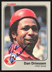 Dan Driessen Autographed 1983 Fleer Card #589 Cincinnati Reds SKU #263800
