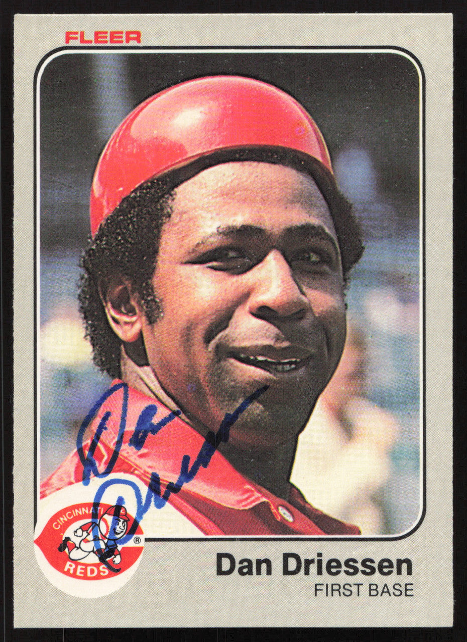 Dan Driessen Autographed 1983 Fleer Card #589 Cincinnati Reds SKU #263800